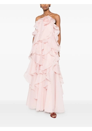 Aje Pandorea ruffled layered maxi dress - Pink