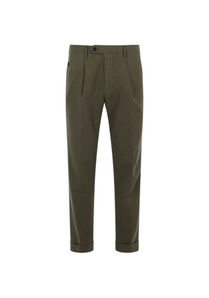 Incotex pleated-detail trousers - Green