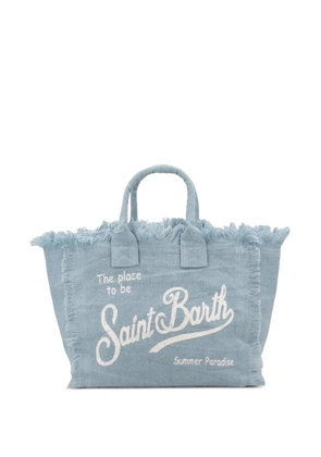MC2 Saint Barth Vanity frayed-edge tote bag - Blue