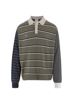 Song For The Mute x Adidas 007 striped long-sleeve sweater - Green