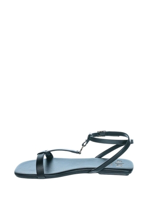 Armani Exchange logo-plaque buckle-fastening sandals - Black