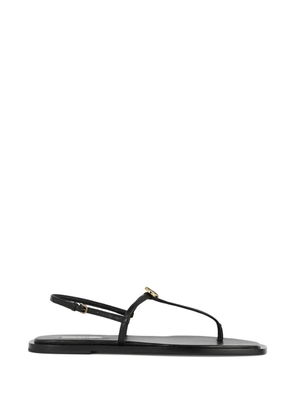 TOTEME T-strap embellished leather sandals - Black