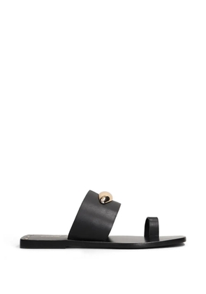 CORAL BLUE embellished toe-loop sandals - Black