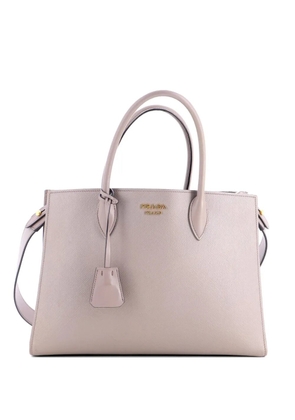 Prada Pre-Owned Side Pleat Saffiano Leather Large tote bag - Grey