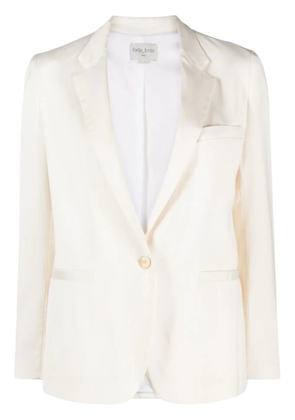 Forte Forte single-breasted twill blazer - Neutrals