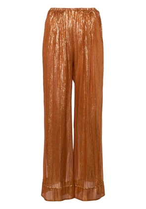 Forte Forte straight-leg lurex trousers - Orange
