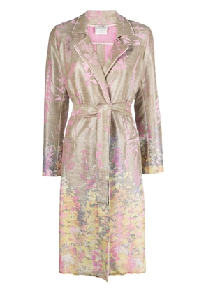 Forte Forte single-breasted patterned-jacquard coat - Green
