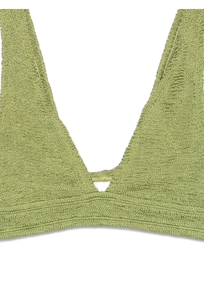 Hunza G crinkle-effect bikini - Green