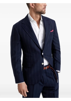 Brunello Cucinelli pinstripe-pattern suit - Blue