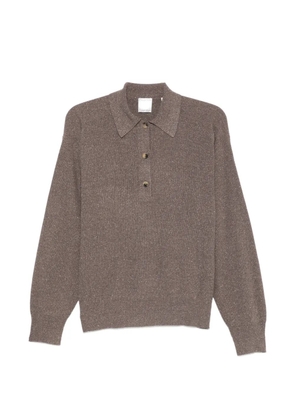 CALVIN KLEIN COLLECTION Helga long-sleeve polo top - Brown