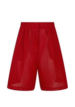 The Frankie Shop Marfa mesh pleated shorts - Red
