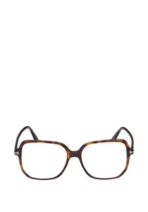TOM FORD Eyewear tortoiseshell-effect square-frame glasses - Brown