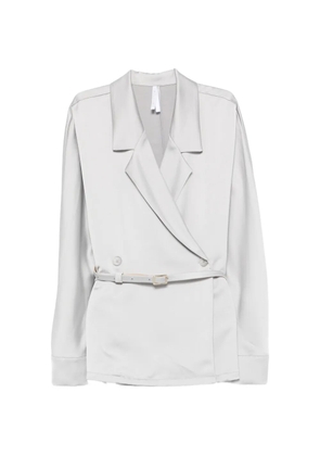 IMPERIAL belted double-breasted blazer - Grey