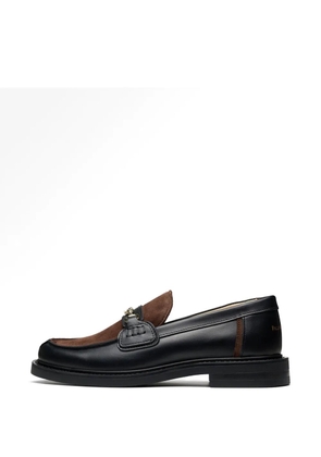 Filling Pieces panelled buckled loafers - Black