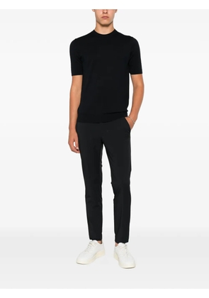 Incotex elasticated-waistband trousers - Black