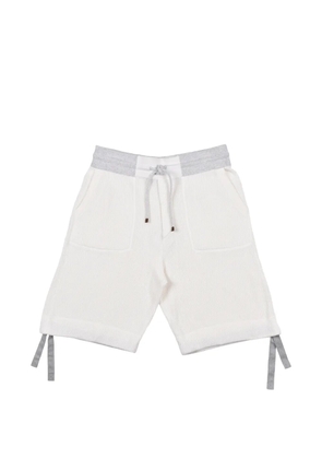Brunello Cucinelli rib-knit shorts - White