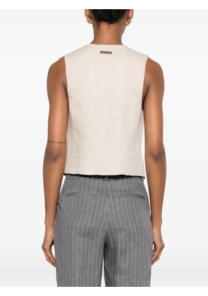 Peserico pinstripe-pattern pleated trousers - Grey