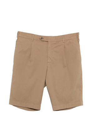 PT Torino pleated elasticated-waist shorts - Brown