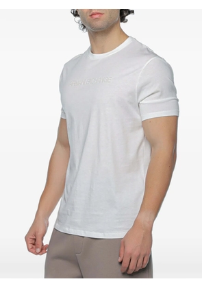 Armani Exchange logo-embroidered t-shirt - White