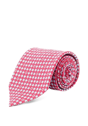 Ferragamo Gancini-pattern tie - Pink