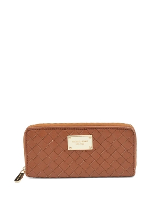 Michael Kors Vintage woven zip-around wallet - Brown