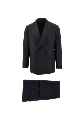 Tagliatore Super 110's double-breasted wool suit - Blue