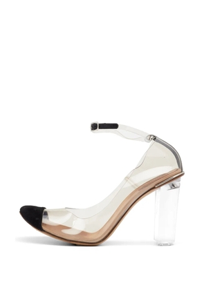 Chloé Pre-Owned suede-panel block-heel sandals - Black