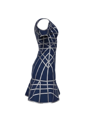 Hervé Léger Pre-Owned Veronikka cold-shoulder flute dress - Blue