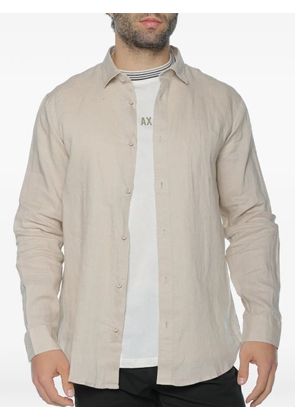 Armani Exchange logo-embroidered shirt - Neutrals