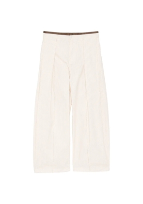 CROQUIS pinstripe pleated trousers - Neutrals