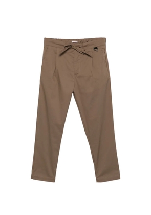 OFFICINA 36 pleated drawstring-waist trousers - Brown