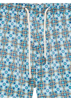 PENINSULA SWIMWEAR geometric-print swim shorts - Blue