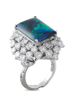 LB Exclusive black opal and diamond ring - Silver