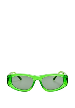 The Attico x Linda Farrow Maya geometric-frame sunglasses - Green