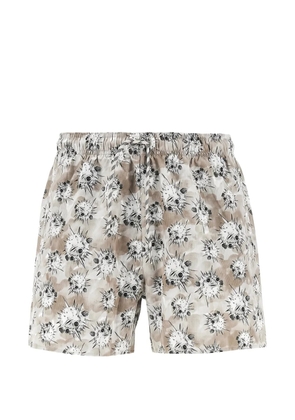 Emporio Armani blowfish-print swim shorts - Neutrals