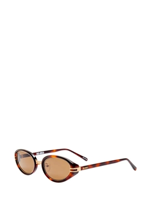 The Attico x Linda Farrow Ambra oval-frame sunglasses - Brown