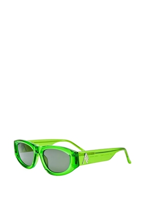 The Attico x Linda Farrow Maya geometric-frame sunglasses - Green