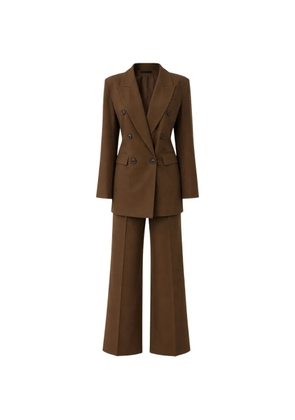 ROOM76 double-breasted wide-leg suit - Brown