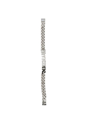 Vivienne Westwood logo-plaque curb-chain bracelet - Silver
