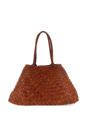 DRAGON DIFFUSION Santa Croce woven-leather tote bag - Brown