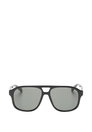 Gucci Eyewear double-bridge pilot-frame sunglasses - Black