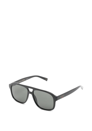 Gucci Eyewear double-bridge pilot-frame sunglasses - Black