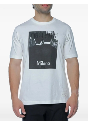 Emporio Armani Milano Icon graphic-print T-shirt - White