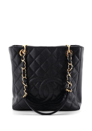 CHANEL Pre-Owned Petite Shopping Quilted Caviar tote bag - Black