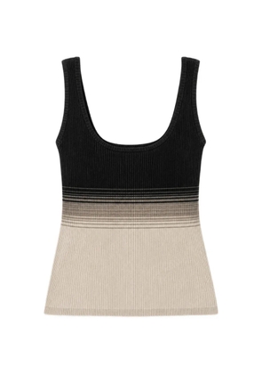 Grace Ling ribbed-knit ombré top - Neutrals