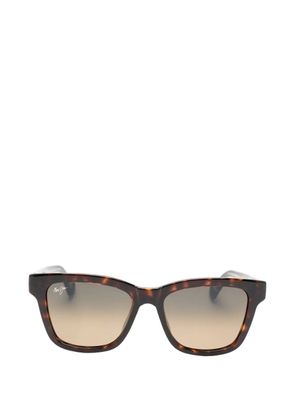 Maui Jim tortoiseshell-effect square-frame sunglasses - Brown