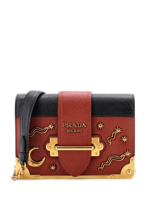 Prada Pre-Owned Cahier Embellished Leather Small crossbody bag - Brown