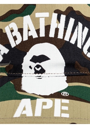 A BATHING APE® camouflage-pattern logo-print baseball cap - Green