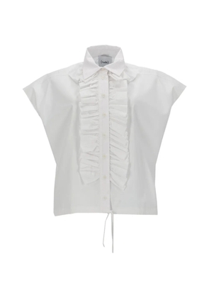 Nude cotton shirt - White