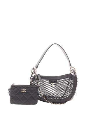 CHANEL Pre-Owned 2021-2026 CC Round Mesh hobo bag - Black